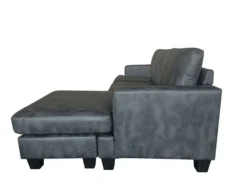 Ecksofa in Vintage Optik grau
