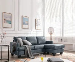 Ecksofa in Vintage Optik grau
