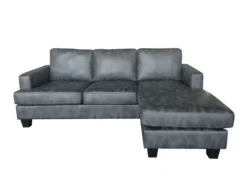 Ecksofa in Vintage Optik grau