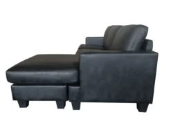 Ecksofa in Vintage Optik schwarz