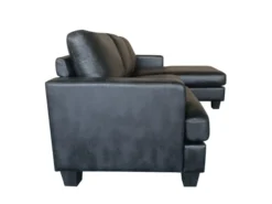 Ecksofa in Vintage Optik schwarz