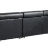 Ecksofa mit Bettfunktion & Kopfteilverstellung Bettsofa schwarz