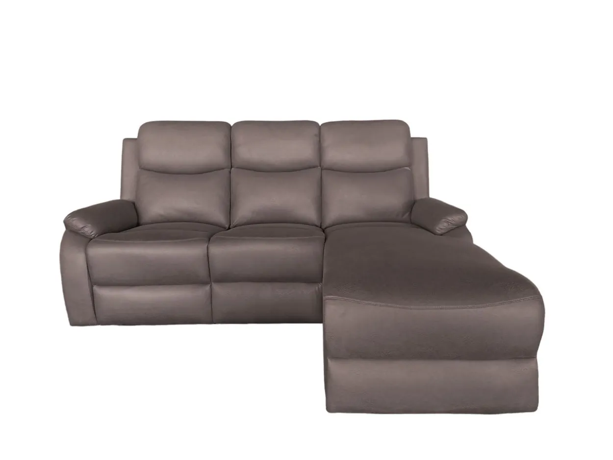 Ecksofa mit Relaxfunktion - Braun