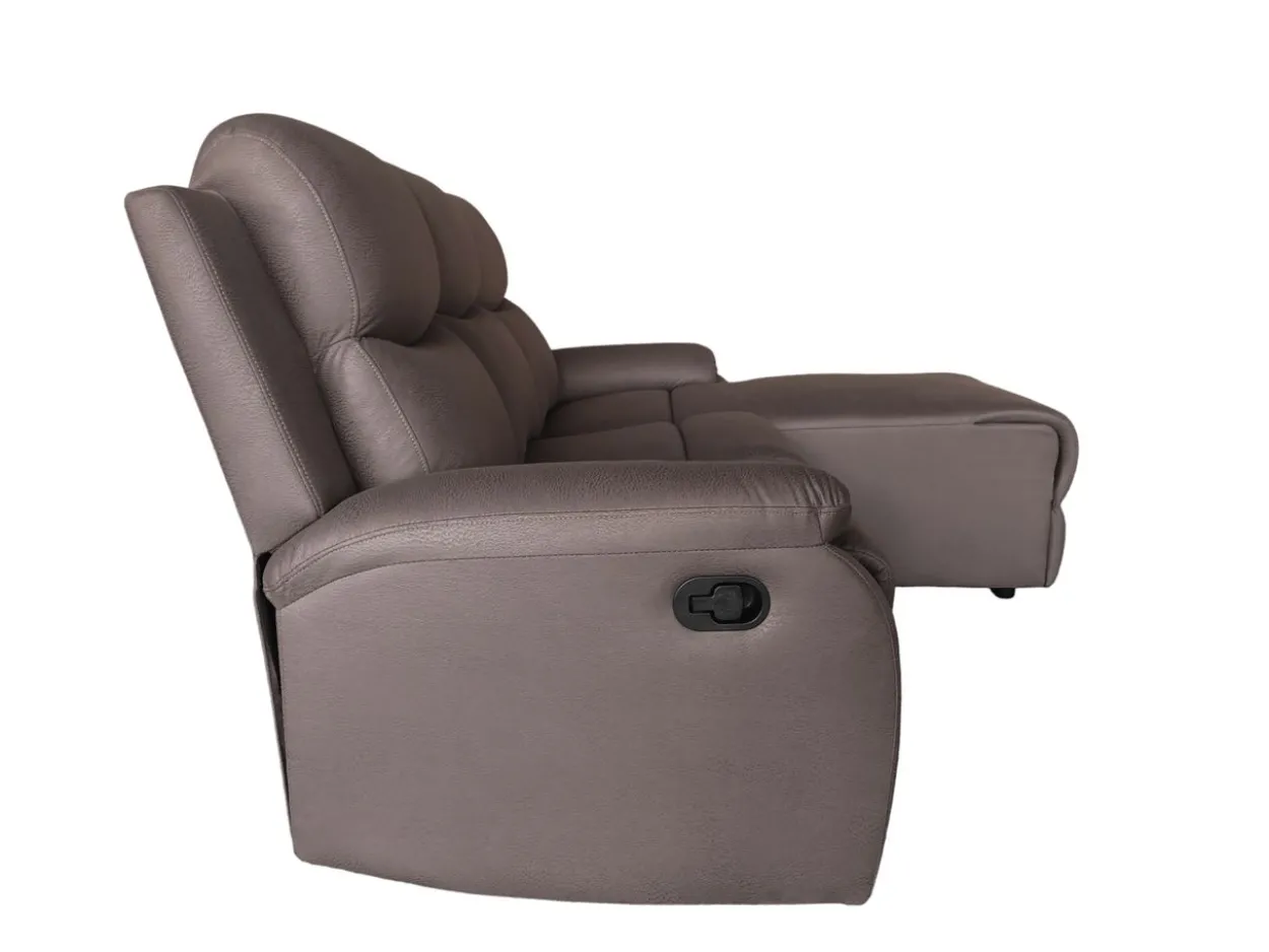 Ecksofa mit Relaxfunktion - Braun