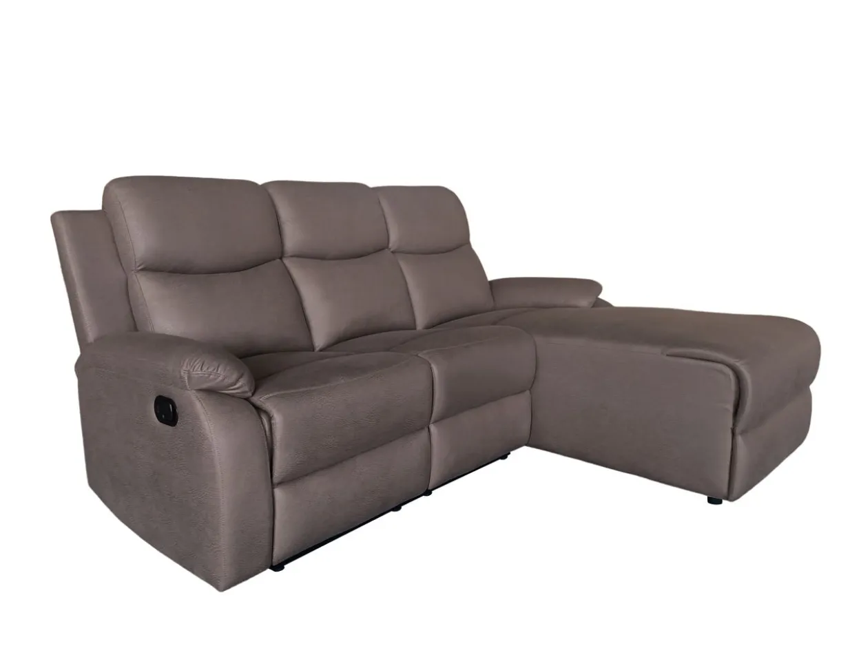 Ecksofa mit Relaxfunktion - Braun