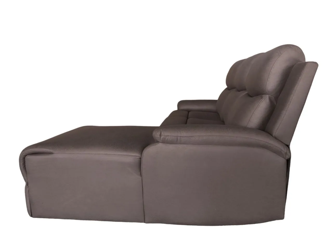 Ecksofa mit Relaxfunktion - Braun