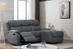 Ecksofa mit Relaxfunktion - Dunkelgrau
