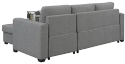 Ecksofa mit Stauraum & Schlaffunktion, ca. 223 x 146 x 88 cm - Grau