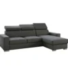 Ecksofa Tokio mit Bettfunktion, ca. 203 x 127 cm - Grau