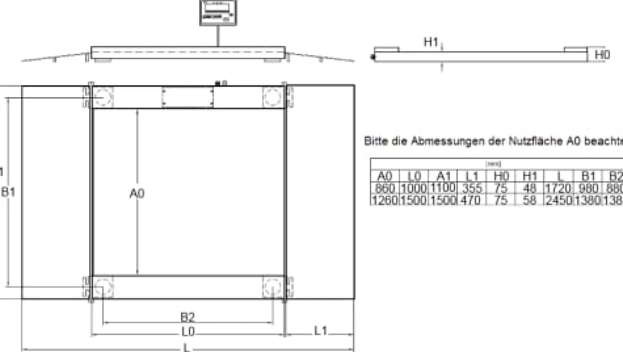 Edelstahl Auffahrwaage PCE-SD 600 SST