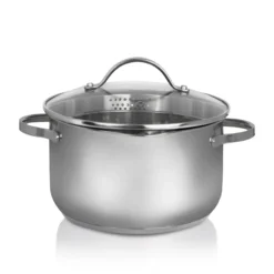 Edelstahl Fleischtopf mit Ausguss, 16 cm