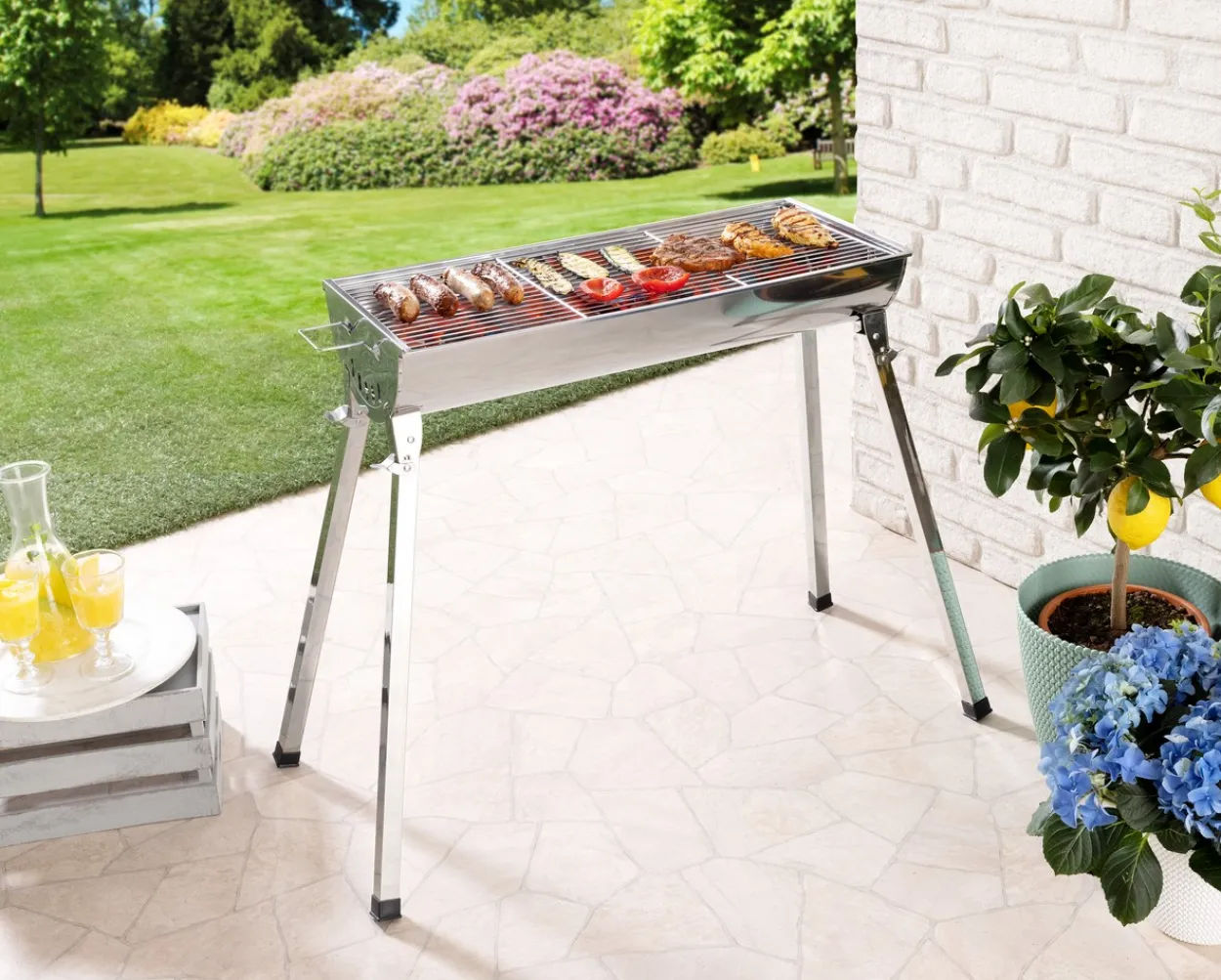 Edelstahl Klappgrill