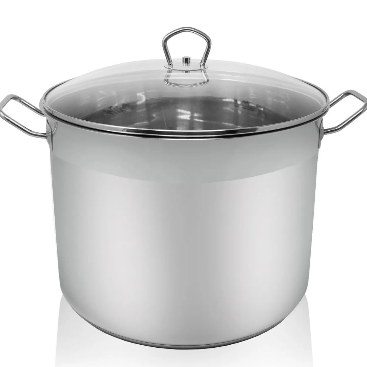 Edelstahl Maxi-Topf mit Glasdeckel, 20 Liter