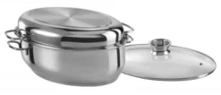 Edelstahl Multibräter oval 38cm, 3 in 1