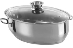 Edelstahl Multibräter oval 38cm, 3 in 1