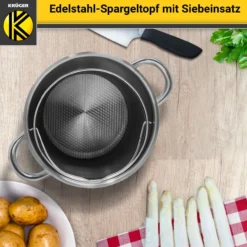 Edelstahl Spargeltopf, 16 cm