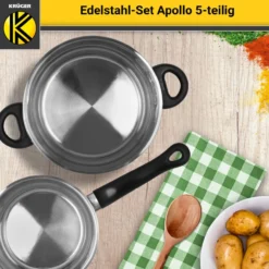 Edelstahltopfset APOLLO, 5 tlg.