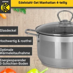 Edelstahl Topfset MANHATTAN, 4 tlg.