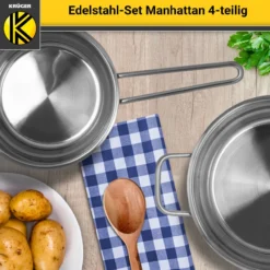 Edelstahl Topfset MANHATTAN, 4 tlg.