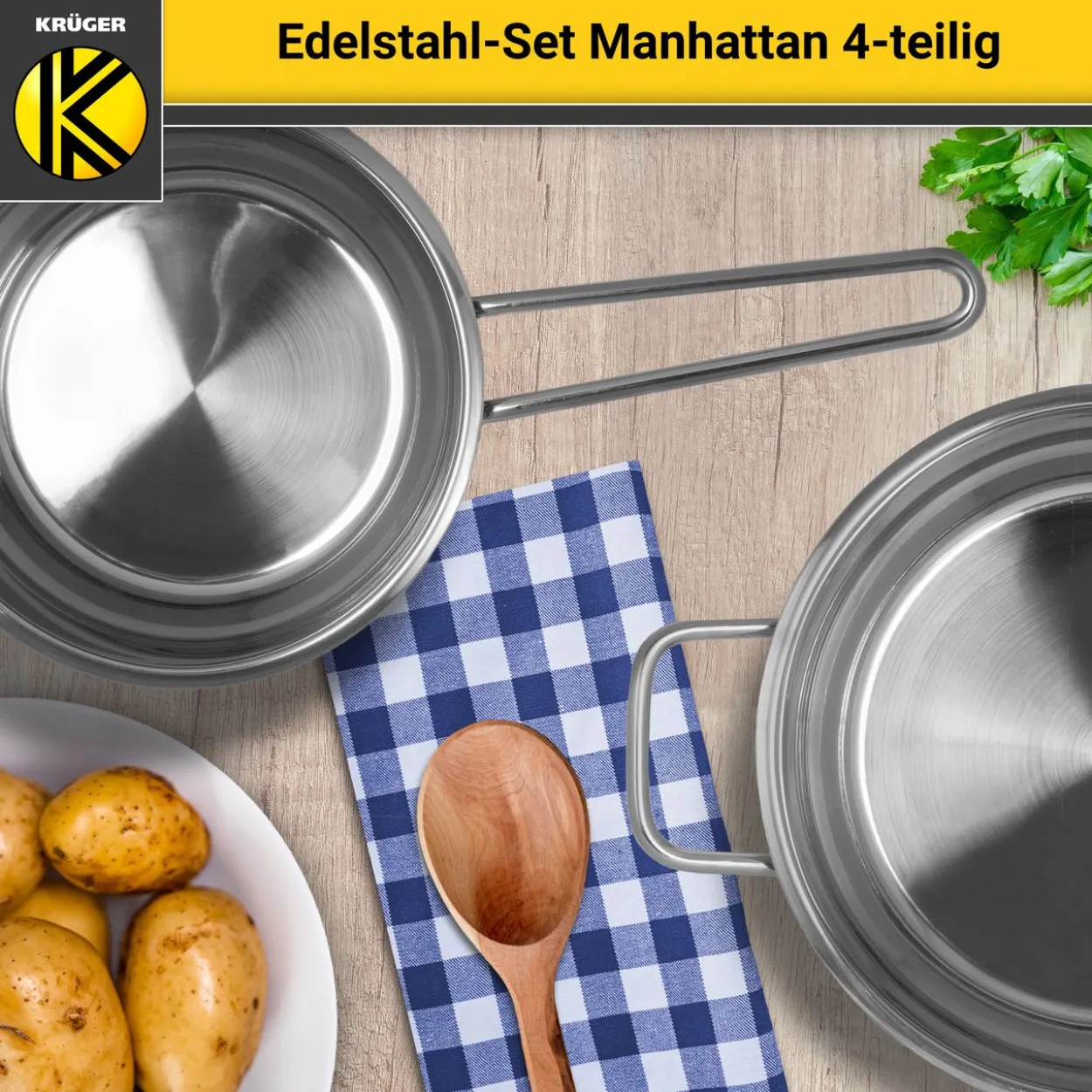 Edelstahl Topfset MANHATTAN, 4 tlg.
