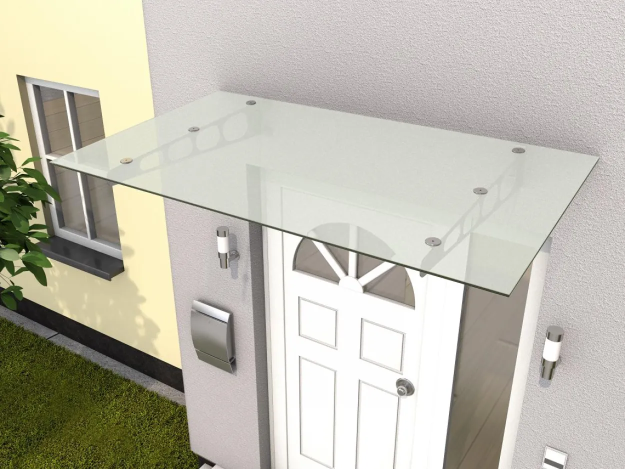 Edelstahlvordach HD/LT 160 VSG Gefrosted