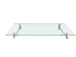 Edelstahlvordach mit Verbundglas, ca. 120 x 80 cm