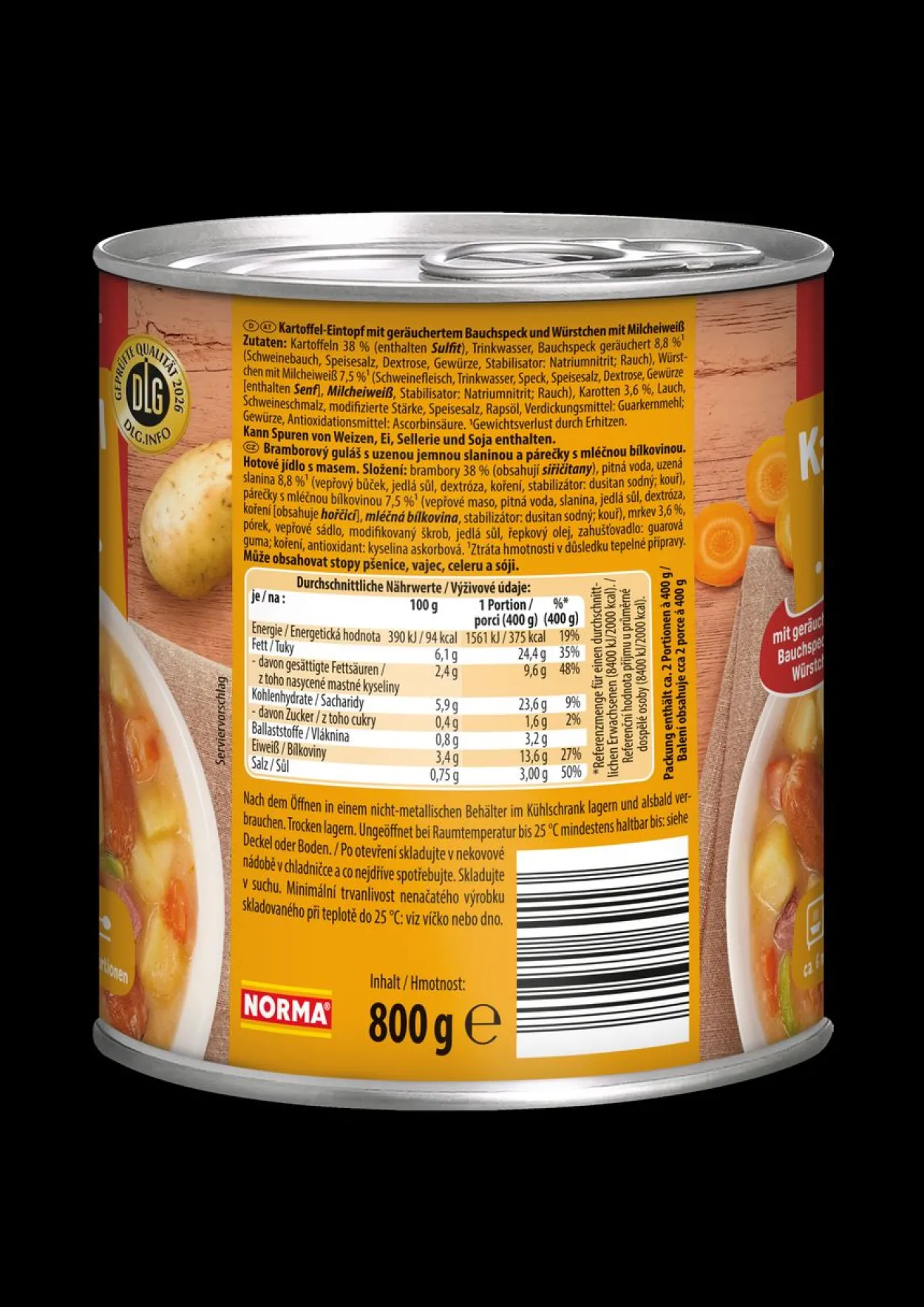 Eintöpfe mit Würstchen 12x800g
