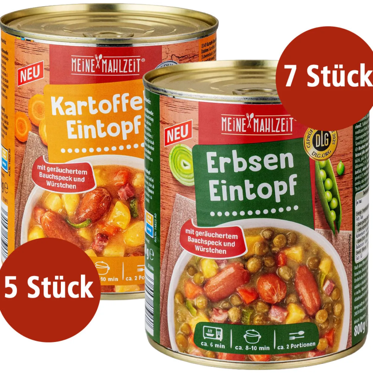 Eintöpfe mit Würstchen 12x800g