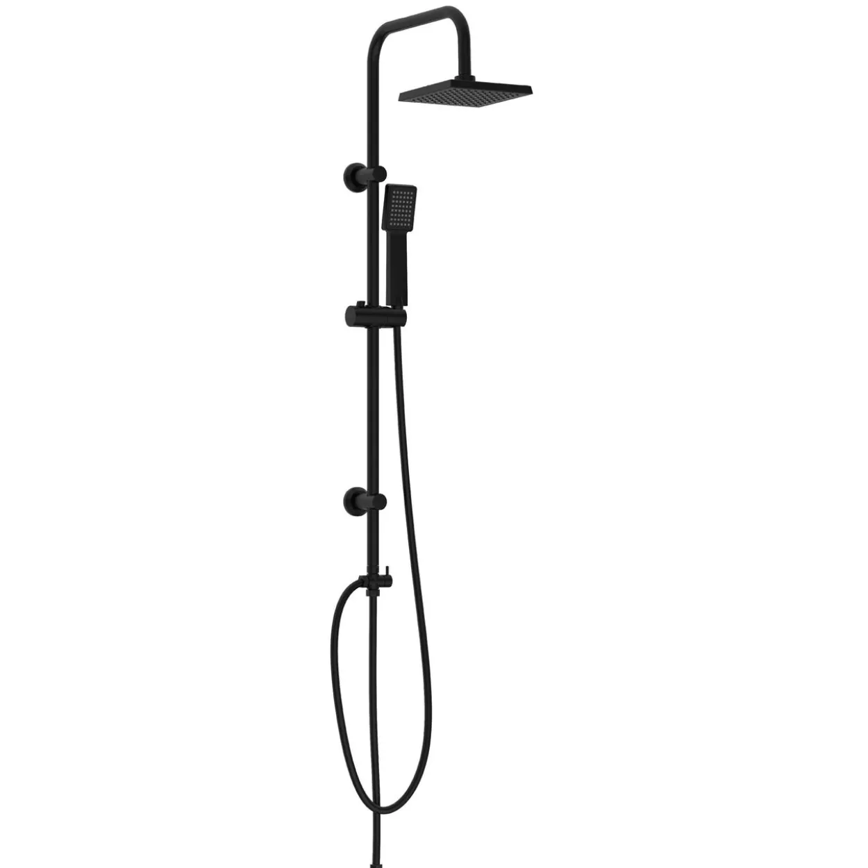 eisl Duschset EASY ENERGY, Regendusche ohne Armatur, Duschsystem Schwarz matt