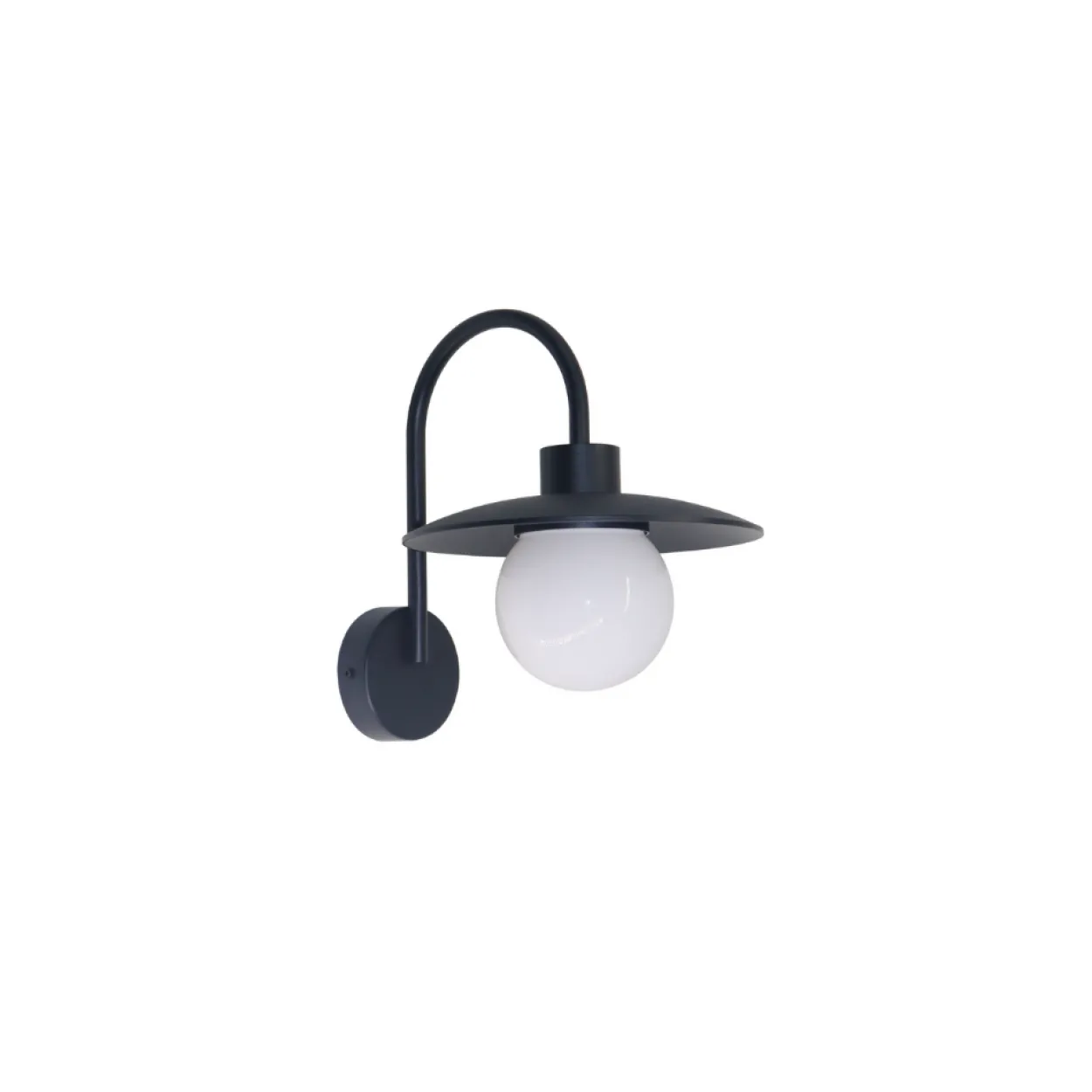 Elegante Wandleuchte, Innen/Außen, schwarz
