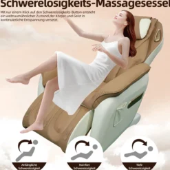 Elektrischer Massagesessel, ca. 95 x 72 x 102 cm - Braun / Grau