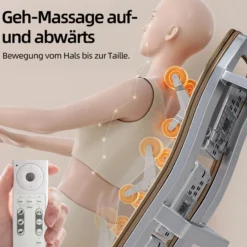 Elektrischer Massagesessel, ca. 95 x 72 x 102 cm - Grau/Beige