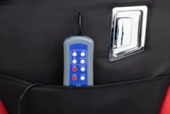Elektrischer Massagesessel Relaxsessel - schwarz/rot Lederoptik