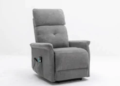 Elektrischer TV-Massagesessel mit Wärme-Funktion, ca. 80 x 93 x 106 cm - Hellgrau