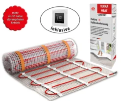 Elektro Fußbodenheizung Heizmatten/SET 3m² inkl. Comfort Thermostat WLAN/Tuya