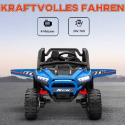 Elektro Kinderauto, Geländewagen mit 2,4G Fernbedienung, 5-7 km/h für 3-8 Jahre