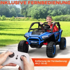 Elektro Kinderauto, Geländewagen mit 2,4G Fernbedienung, 5-7 km/h für 3-8 Jahre