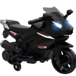 Elektro Kindermotorrad Elektromotorrad mit USB, Stützrädern, Musik, Scheinwerfer