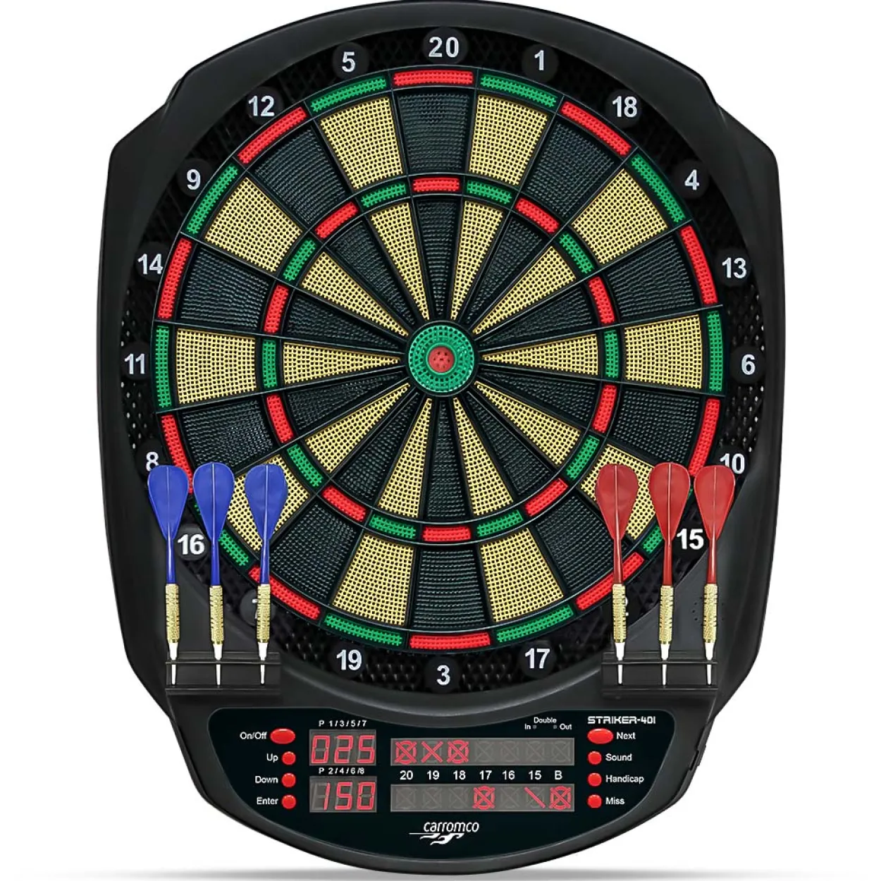 ELEKTRONIK DARTBOARD STRIKER-401, MIT ADAPTER, 3-LOCH ABSTAND