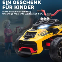 Elektro Quad für Kinder 12V Kinderquad mit 3 Rädern, 2 Geschwindigkeiten, Gelb