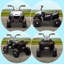 Elektro Quad für Kinder 12V Kinderquad mit 4-Rad-Federung, MP3-Musikplayer