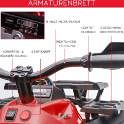 Elektro-Quad Kinderquad mit Scheinwerfer Kindermotorrad mit USB-Anschluss
