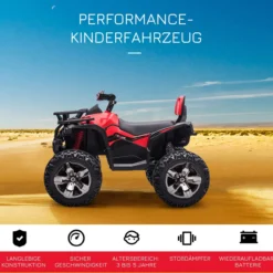 Elektro-Quad Kinderquad mit Scheinwerfer Kindermotorrad mit USB-Anschluss