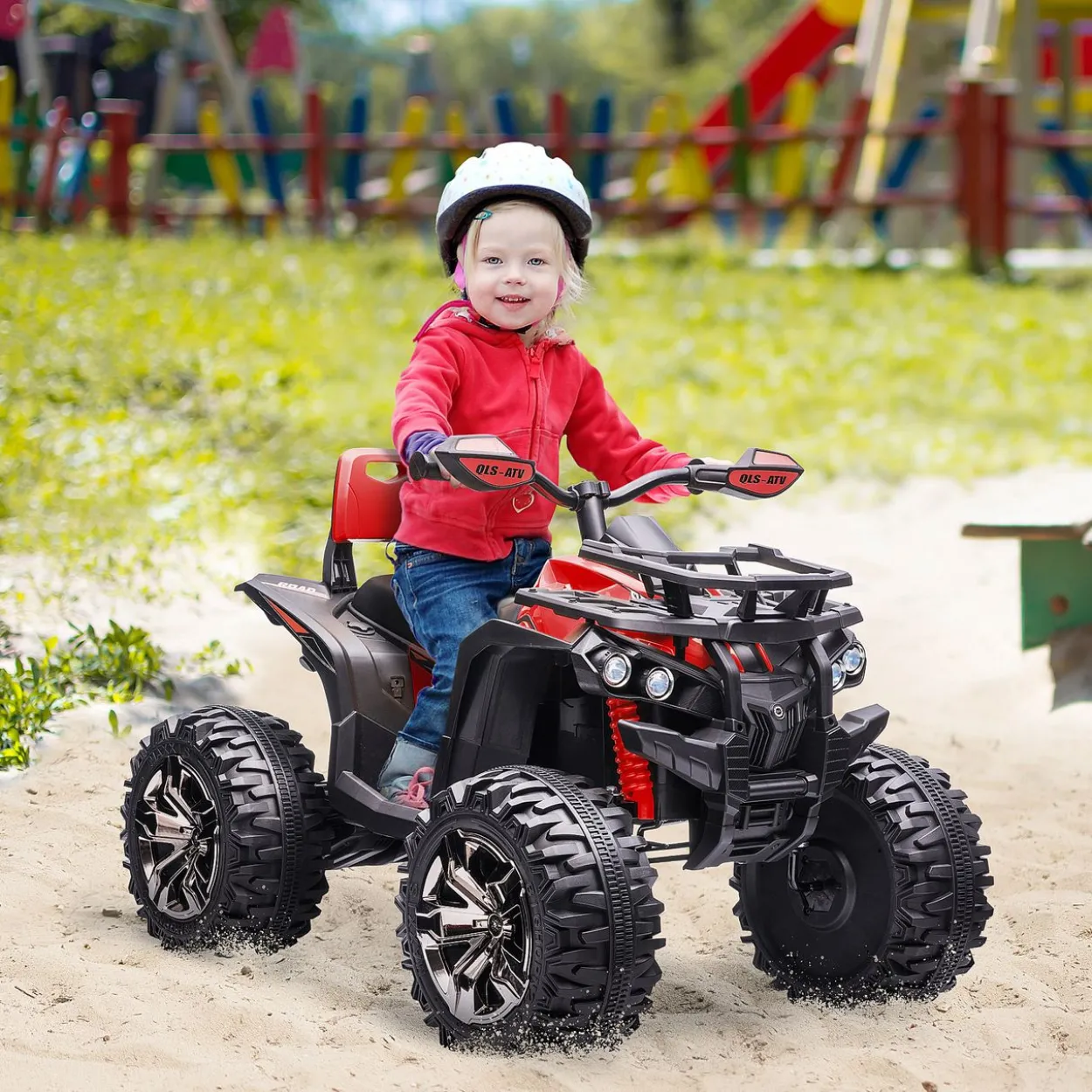 Elektro-Quad Kinderquad mit Scheinwerfer Kindermotorrad mit USB-Anschluss