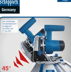 Elektro-Tauchsäge PL55 mit 2. Führungsschiene und Zubehör