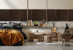 ELEPHANT Akustik Paneel Square, 4er Set, Smoked Oak