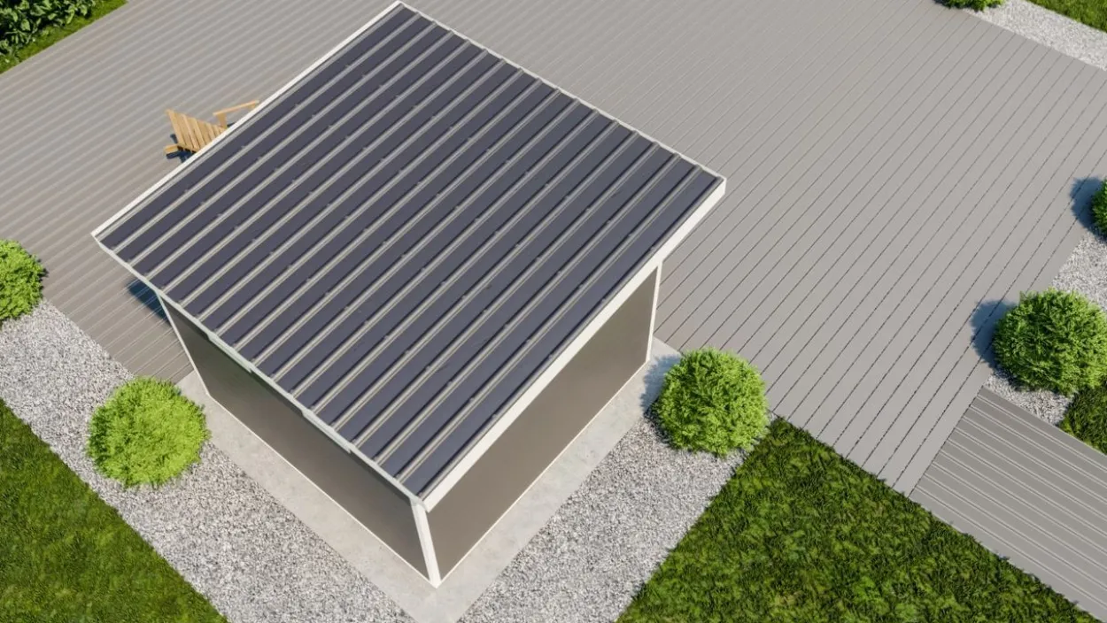 eleph WPC Gartenhaus Flachdach M