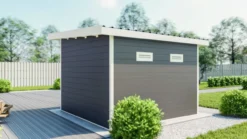 eleph WPC Gartenhaus Flachdach M