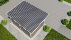 eleph WPC Gartenhaus Flachdach L