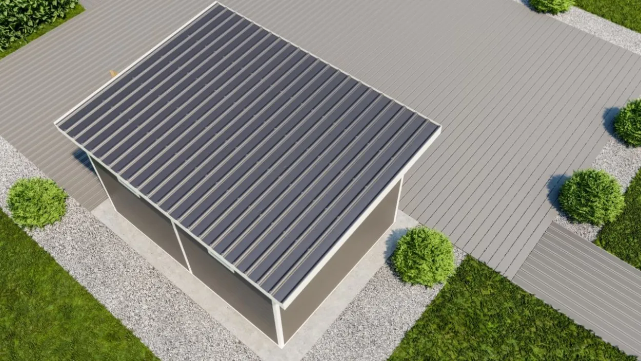 eleph WPC Gartenhaus Flachdach L